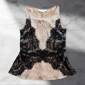LOFT lace peplum top